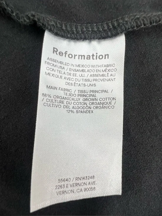 Reformation Mayve organic-cotton minidress black sz M - Picture 8 of 9